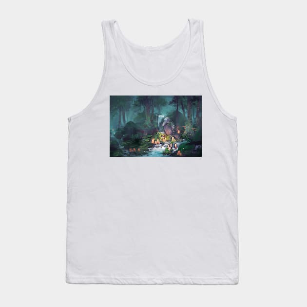 Raven Shrine Tank Top by rikaravi